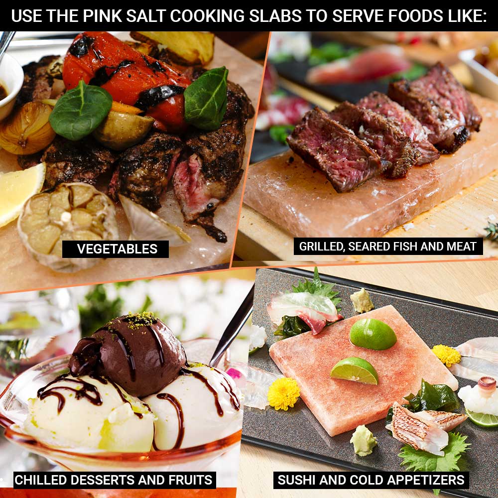 Himalayan Pink Salt Cooking Plate by Pride of India – Serving Plate for Cutting/Grilling – 100% Naturally Occurring Pink Salt/Food Grade – Easy to Use -Grilling Ideas for Kitchen