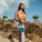 ARNOLDI JADE Hand-beaded Clutch Bag In Lush Green & Blue