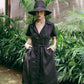 ARYA Safari Linen Midi Dress, in Black