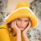 BLOOM LINE Crochet Sun Hat In Canary Yellow