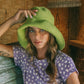 BLOOM Crochet Sun Hat In Lime Green