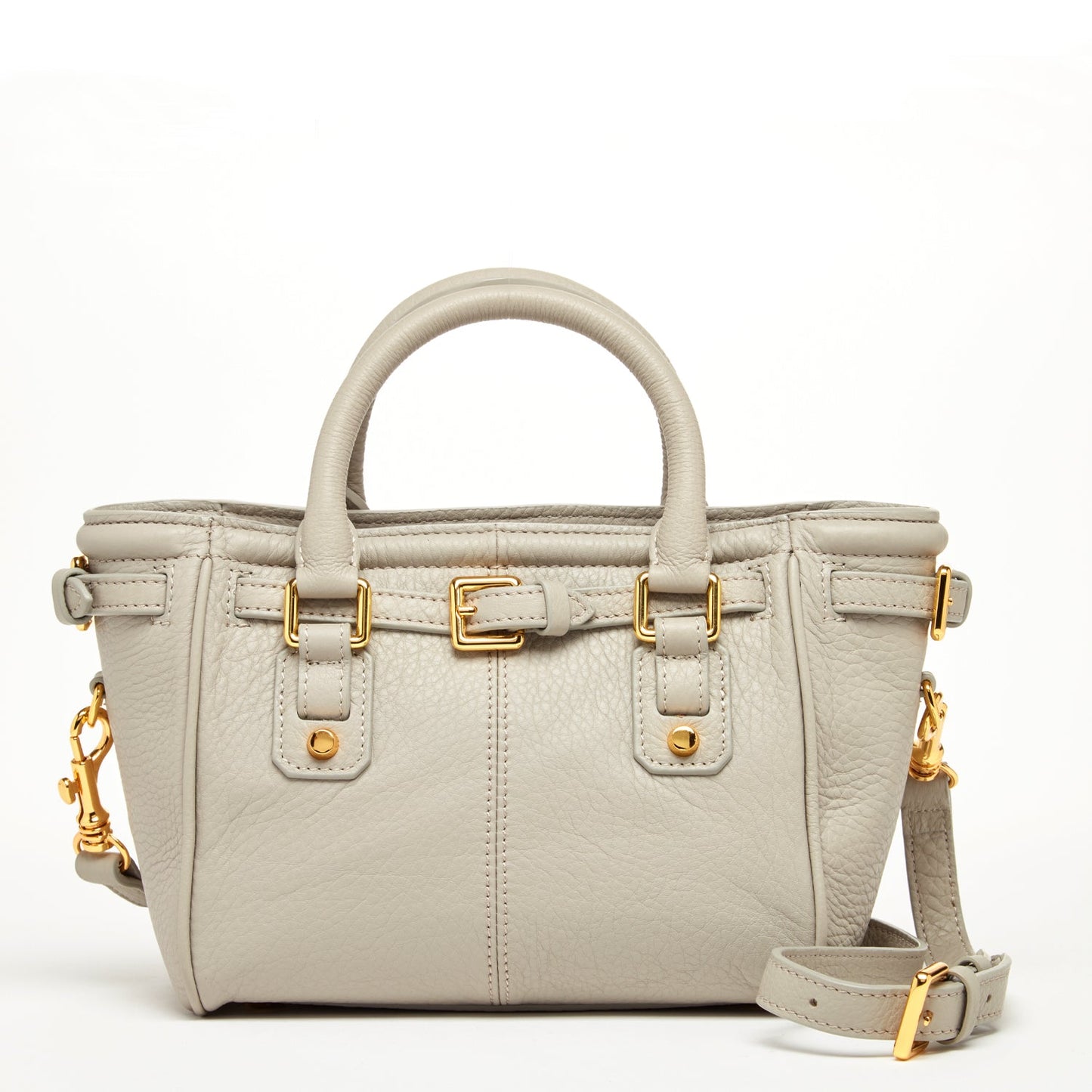 Top Handle Leather Satchel Bag Grayish Beige Purse Crossbody Bag for Women