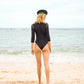 GIRL Two-tone Eco Bodysuit in Black