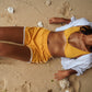 GIRL Seaside Runner Recycled Shorts in Sunflower Yellow