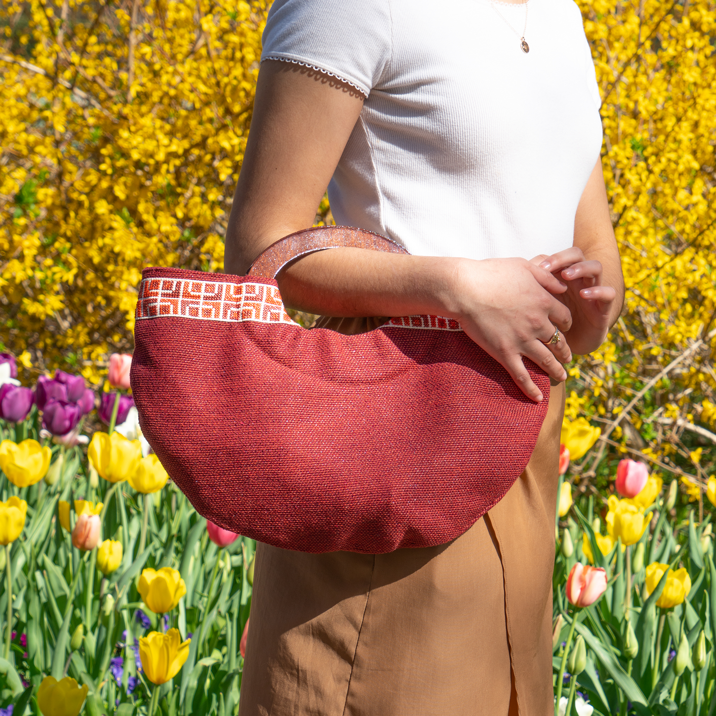 Half Moon Clutch - Red