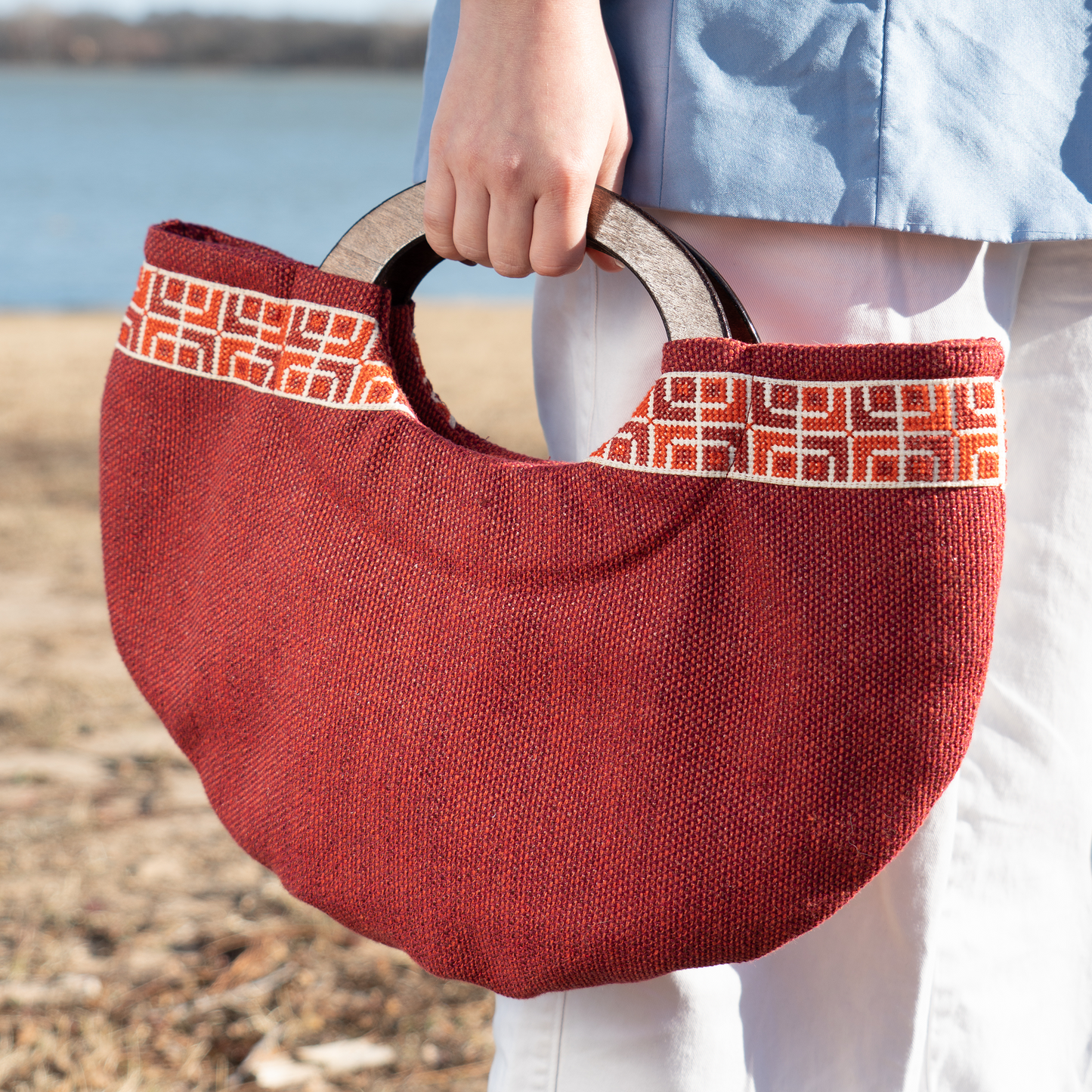 Half Moon Clutch - Red