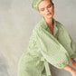 MEGHAN Mini Gingham Dress, in Olive Green