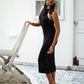 OLA Organic Cotton Midi Dress In Black