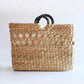 Phu Quoc Buffalo Horn Handle Water Hyacinth Tote Bag