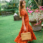 RAHAYU Atta Rattan Bag In Mocca Brown