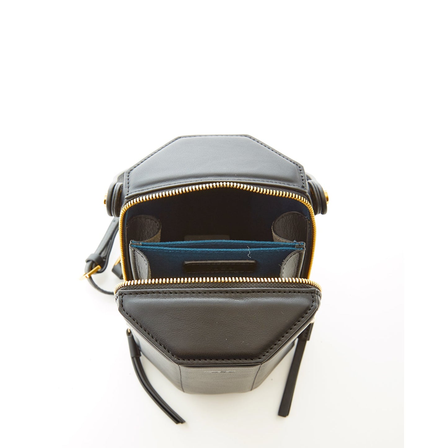 Black Purse Leather Bucket Bag Small Crossbody Purse Women's Handbag
