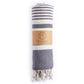 Fethiye Striped Blanket Throw - Blue