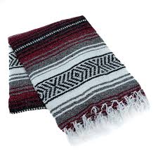 Yoga Studio handwoven  classic Falsa Mexican blanket